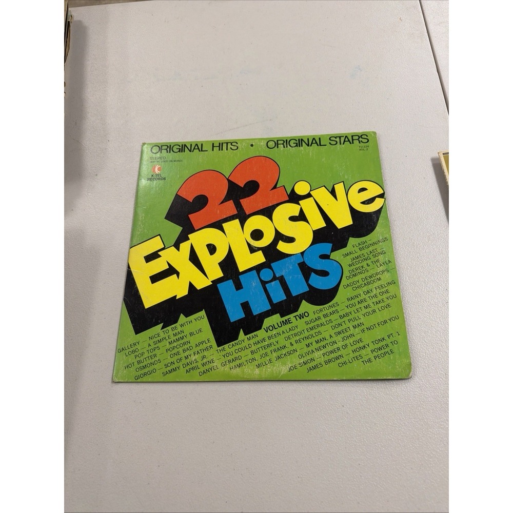 22 Explosive Hits, Vol 2 K-Tel Records TU 224 1972 Vinyl LP Record Album Various